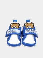 Sneakers bianche per neonato con Teddy Bear,Moschino Kids,77282 3